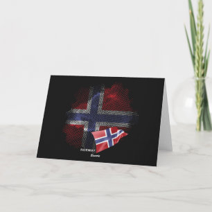 norwegische Flagge Dankeskarte