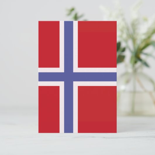 Norwegische Flagge Dankeskarte (Stehend Vorderseite)