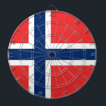 Norwegische Flagge Dartscheibe<br><div class="desc">Norwegische Flagge</div>