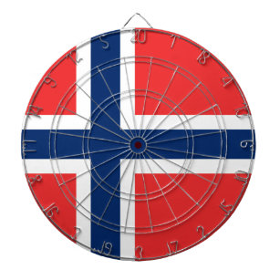 Norwegische Flagge Dartscheibe