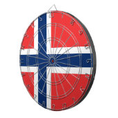 Norwegische Flagge Dartscheibe (Vorderseite rechts)