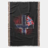norwegische Flagge Decke (Vorderseite Vertikal)