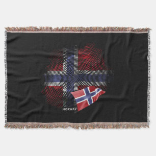 norwegische Flagge Decke