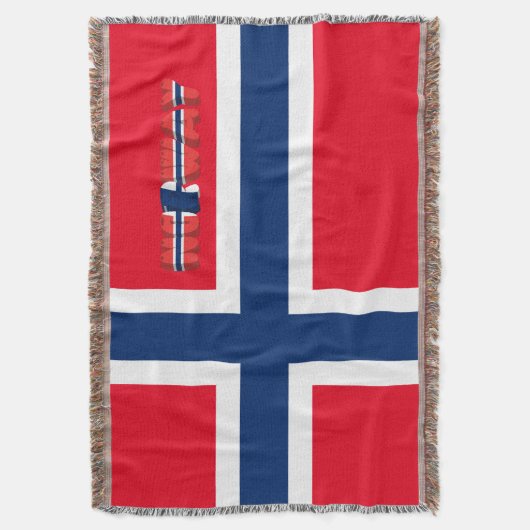 Norwegische Flagge Decke (Vorderseite Vertikal)