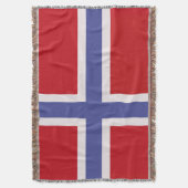 Norwegische Flagge Decke (Vorderseite Vertikal)