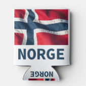 Norwegische Flagge Dosenkühler (Rückseite)