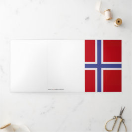 Norwegische Flagge Dreifach Gefaltete Karte