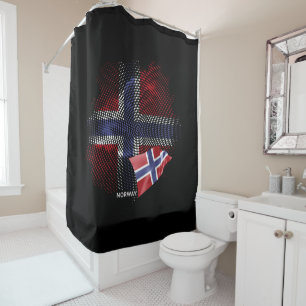 norwegische Flagge Duschvorhang
