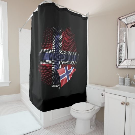 norwegische Flagge Duschvorhang (Beispiel)