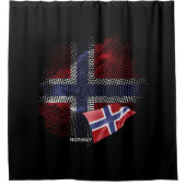 norwegische Flagge Duschvorhang (Vorderseite)