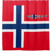 Norwegische Flagge Duschvorhang (Vorderseite)
