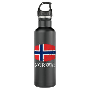 Norwegische Flagge Edelstahlflasche