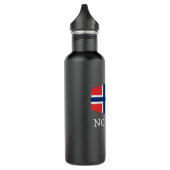 Norwegische Flagge Edelstahlflasche (Links)
