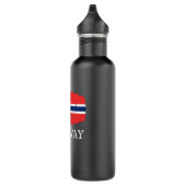 Norwegische Flagge Edelstahlflasche (Rechts)