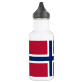 Norwegische Flagge Edelstahlflasche (Links)