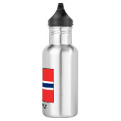 Norwegische Flagge Edelstahlflasche (Rechts)