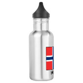 Norwegische Flagge Edelstahlflasche (Links)