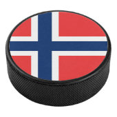 Norwegische Flagge Eishockey Puck (3/4)