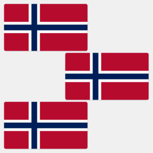 Norwegische Flagge Etiketten