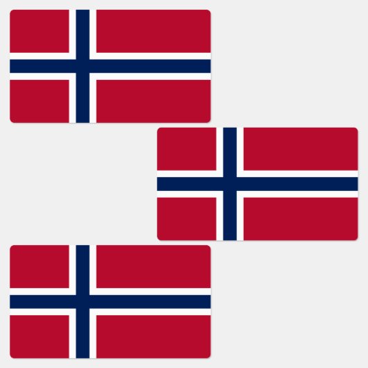 Norwegische Flagge Etiketten (Gruppe)
