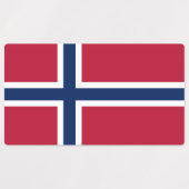 Norwegische Flagge Etiketten (Design 1)