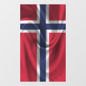 Norwegische Flagge Fensteraufkleber (Blatt)