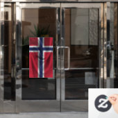 Norwegische Flagge Fensteraufkleber (Büro Tür)