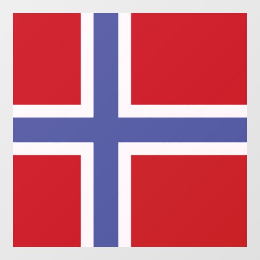 Norwegische Flagge Fensteraufkleber (Blatt)