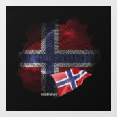 norwegische Flagge Fensteraufkleber (Blatt)