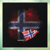 norwegische Flagge Fensteraufkleber (Blatt 3)