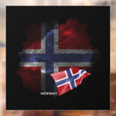 norwegische Flagge Fensteraufkleber (Blatt 2)