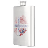 norwegische Flagge Flachmann (Links)