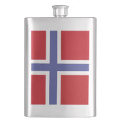 Norwegische Flagge Flachmann (Vorderseite)