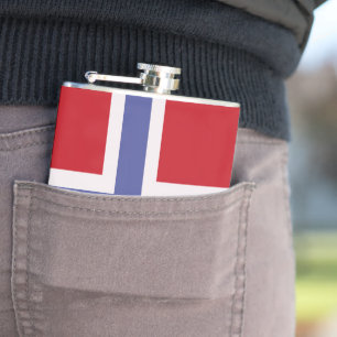 Norwegische Flagge Flachmann