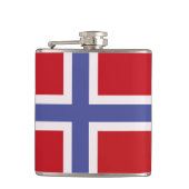 Norwegische Flagge Flachmann (Vorderseite)