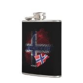 norwegische Flagge Flachmann (Links)