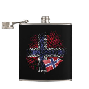 norwegische Flagge Flachmann