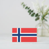 Norwegische Flagge, Flagge Visitenkarte (Stehend Vorderseite)
