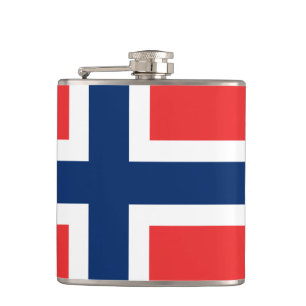 Norwegische Flagge Flasche Flachmann