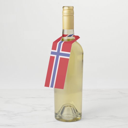 Norwegische Flagge Flaschenanhänger (Angewinkelt)