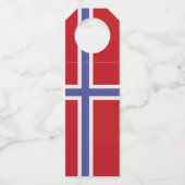 Norwegische Flagge Flaschenanhänger (Rückseite)