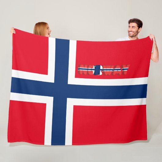 Norwegische Flagge Fleecedecke (Beispiel)
