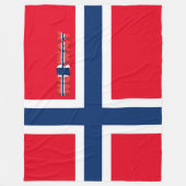 Norwegische Flagge Fleecedecke (Vorderseite)