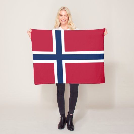 Norwegische Flagge Fleecedecke (Beispiel)