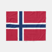 Norwegische Flagge Fleecedecke (Vorderseite (Horizontal))
