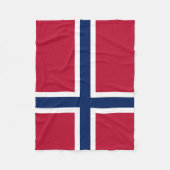 Norwegische Flagge Fleecedecke (Vorderseite)