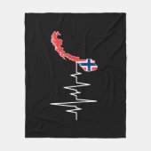 Norwegische Flagge Fleecedecke (Vorderseite)
