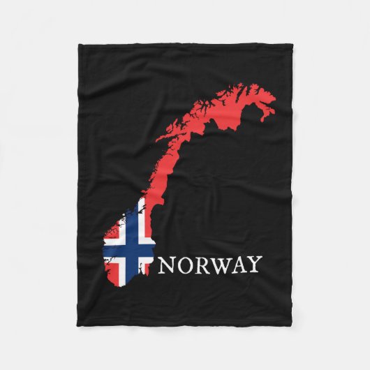 Norwegische Flagge Fleecedecke (Vorderseite)