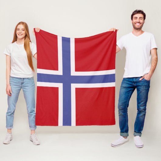 Norwegische Flagge Fleecedecke (Beispiel)