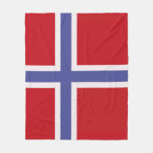 Norwegische Flagge Fleecedecke (Vorderseite)